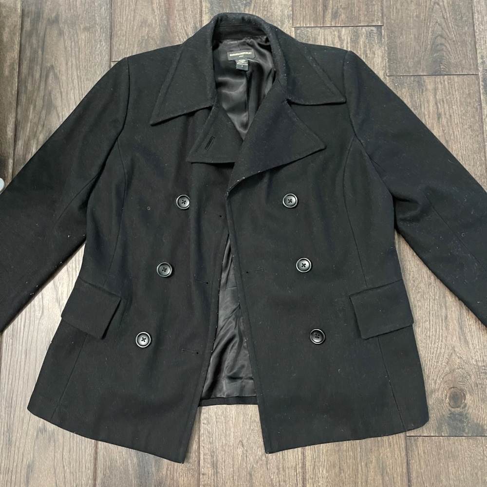 Banana Republic double breast wool black coat